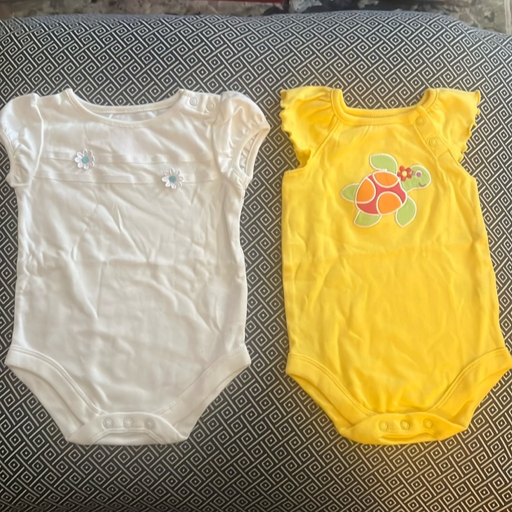 Two baby onesies size 3-6 months